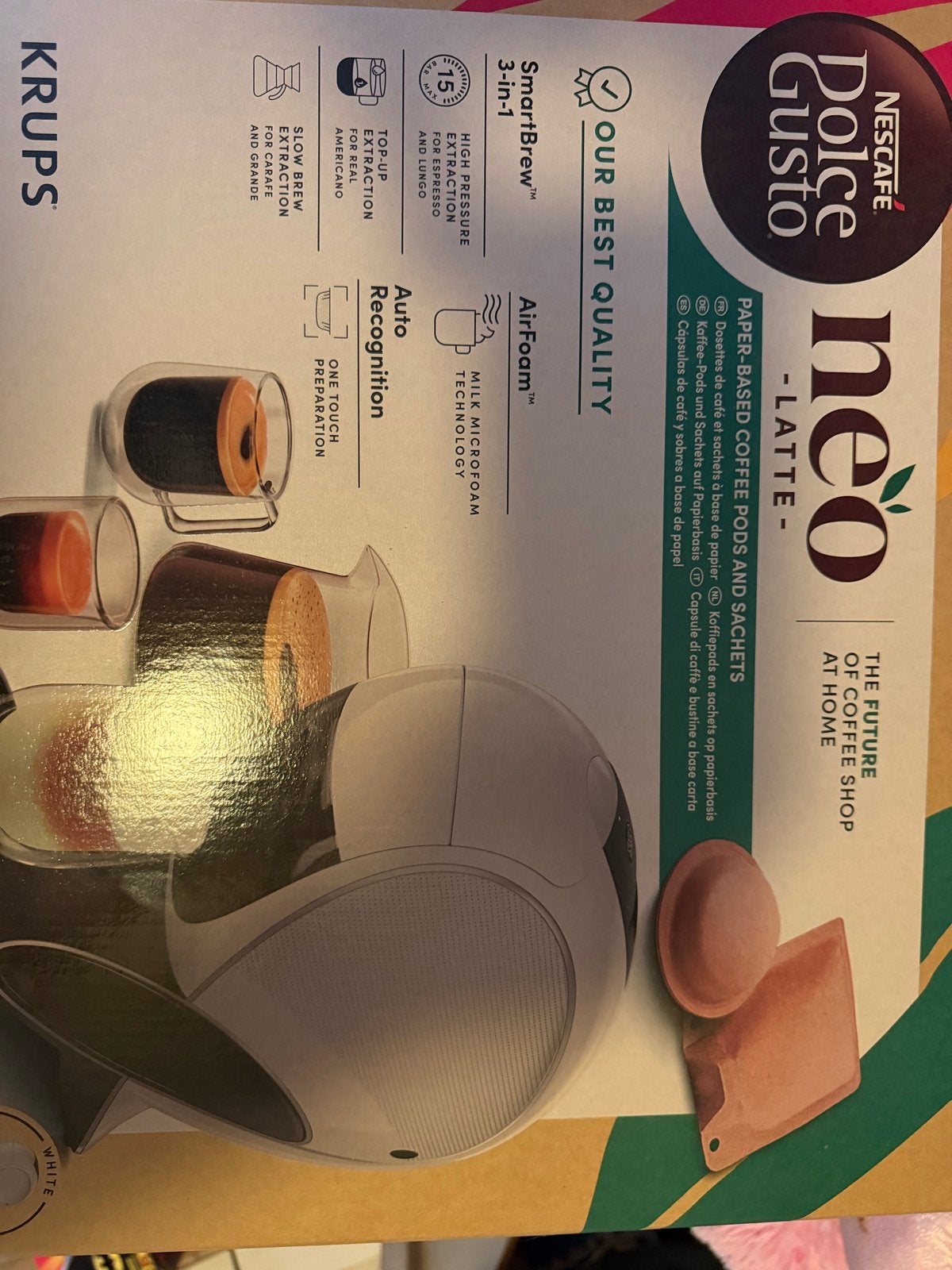 Krups Nescafé Dolce Gusto Neo Koffiemachine, Koffiepads en cups, Ophalen of Verzenden, 1 kopje, Koffiemachine