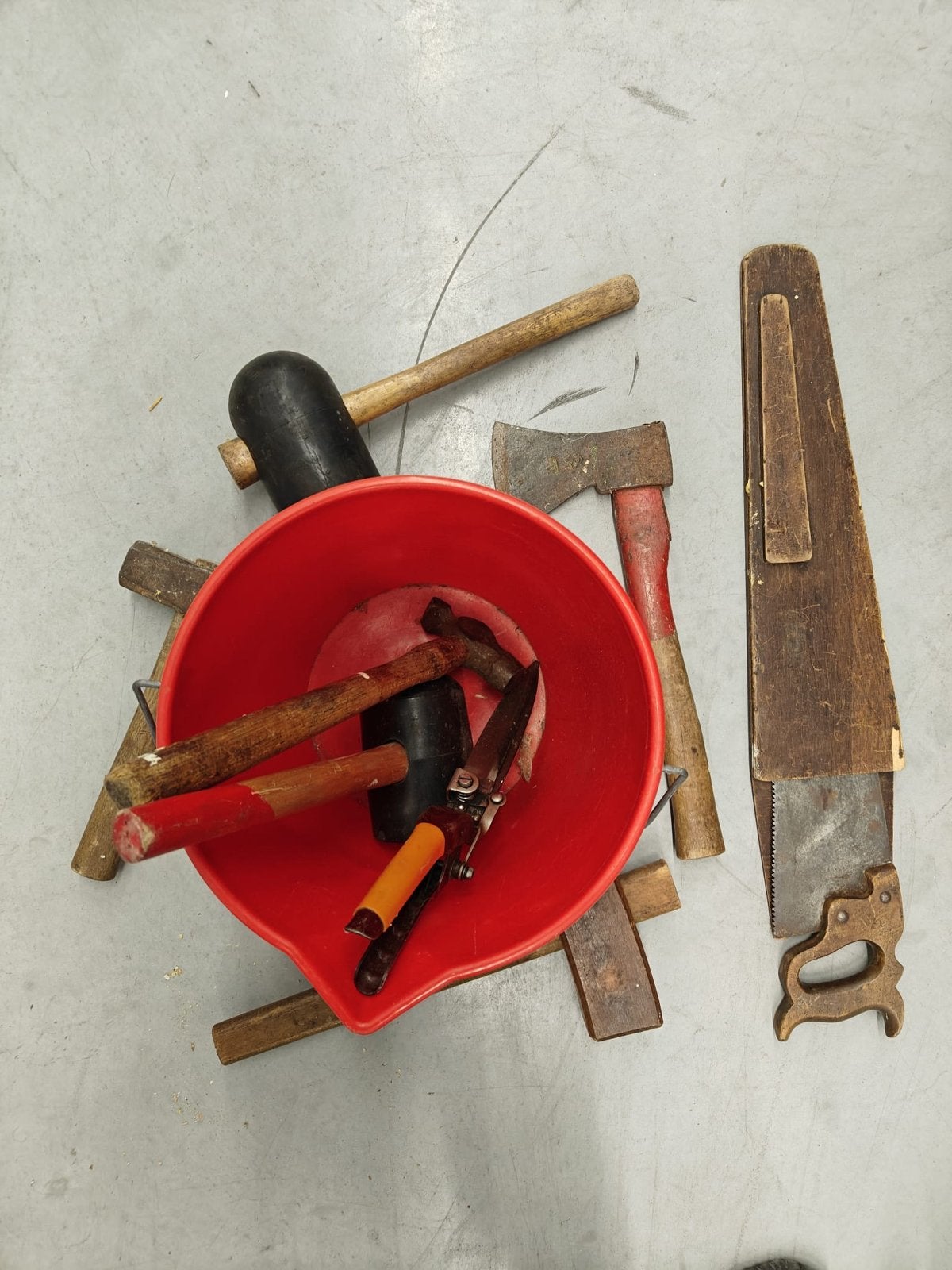 Diverse Gereedschap Collectie: Bijlen, Zagen, Hamers & Meer, Ophalen, Gebruikt, Hamer, Overige merken