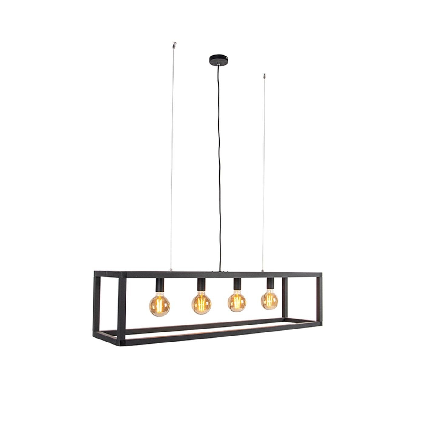 Zwarte Industriële Hanglamp Big Cage- 4x E27 Fitting, Ophalen, Industrieel, Modern, E27 (groot), Zo goed als nieuw