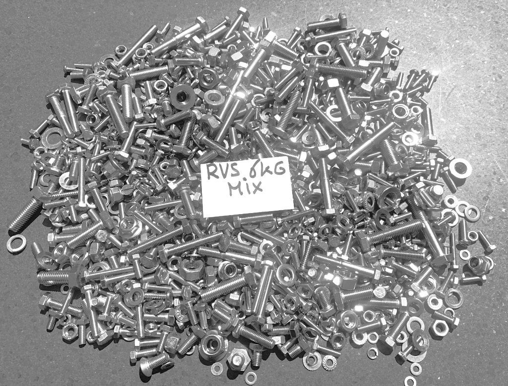 6 Kg Rvs bouten moeren hobby bootonderhoud en motoronderhoud, Doe-het-zelf en Verbouw, Ophalen of Verzenden, Nieuw, Bouten of Moeren