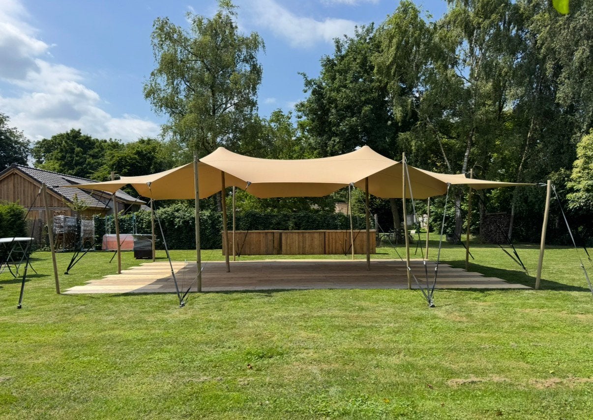 Mooie stretchtent te huur, verschillende maten beschikbaar!, Ophalen, Zo goed als nieuw