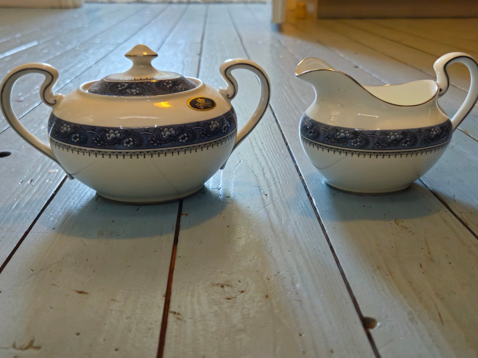 Prachtig roomstel Aynsley Blue Mist, Ophalen of Verzenden