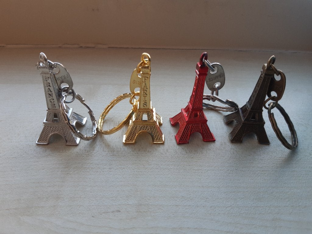Eiffeltoren sleutelhangers parijs (3+1 gratis), Verzamelen, Ophalen of Verzenden, Gebruikt, Stad of Land