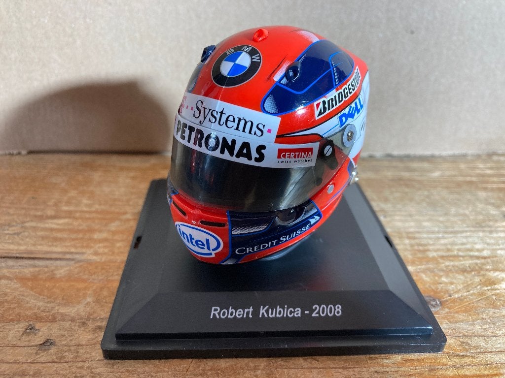 ✅ Robert Kubica 1:5 helm 2008 Spark BMW Sauber Formule 1, Ophalen of Verzenden, Nieuw, Formule 1