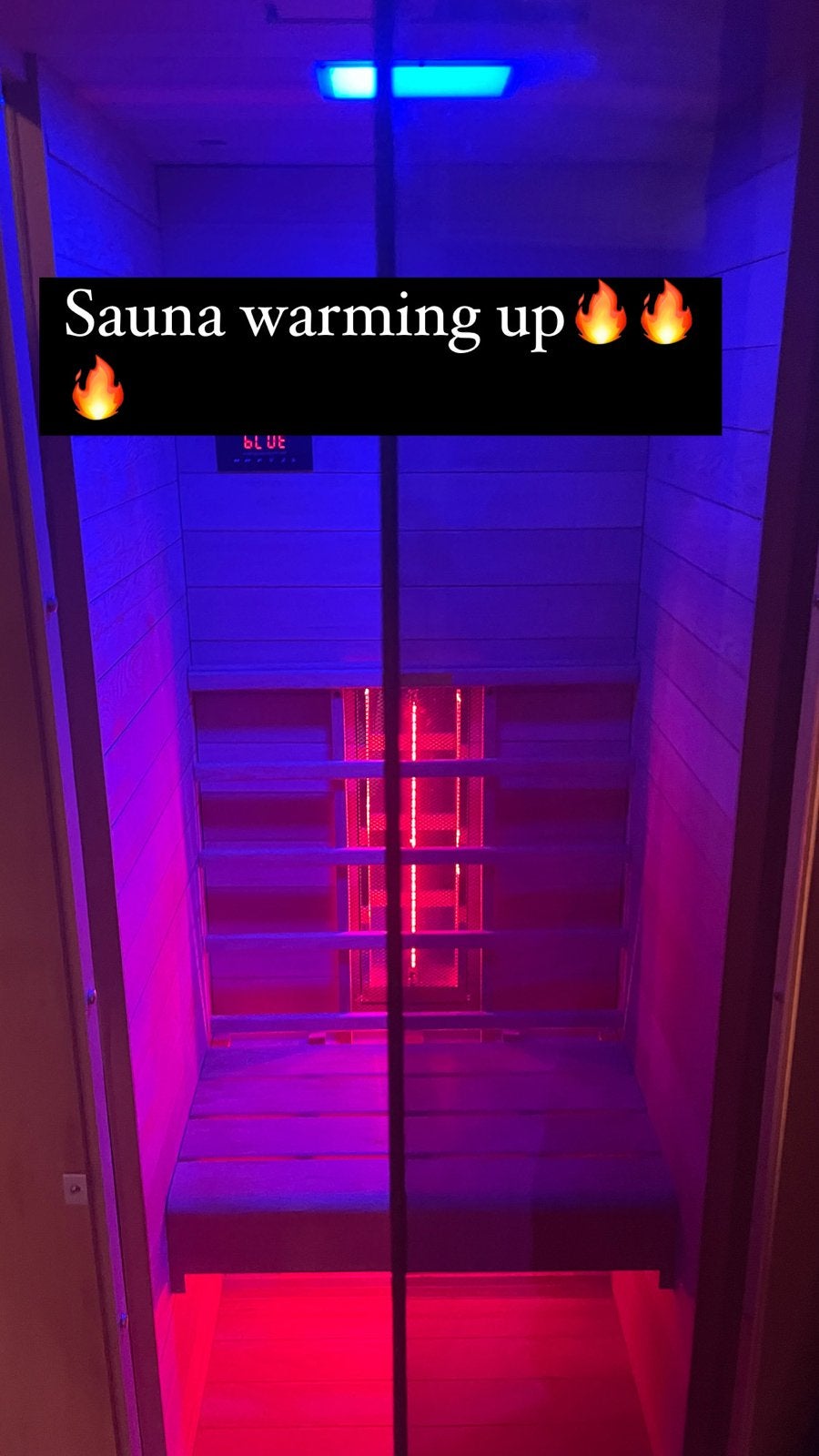 1-persoons Infrarood Sauna met Bluetooth, LED en Glazen Deur, Sport en Fitness, Ophalen, Zo goed als nieuw, Infrarood, Complete sauna