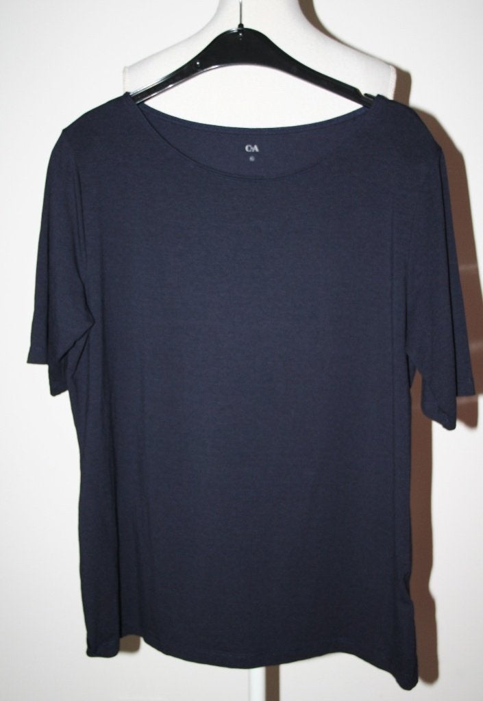 C&A blauw katoen shirt mt 42 44 XL, Kleding | Dames, T-shirts, Maat 42/44 (L), Nieuw, Korte mouw, C&A
