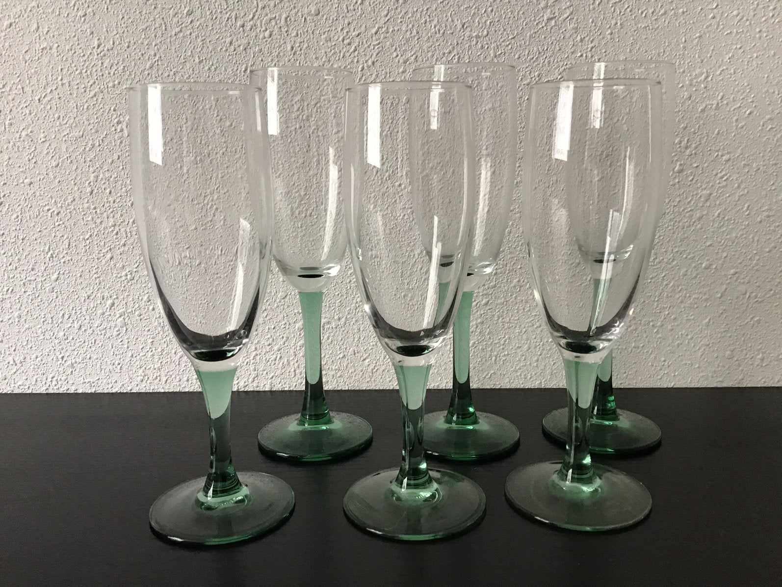 6 champagne glazen, flutes / prosecco glazen., Verzamelen, Ophalen of Verzenden, Zo goed als nieuw, Overige typen