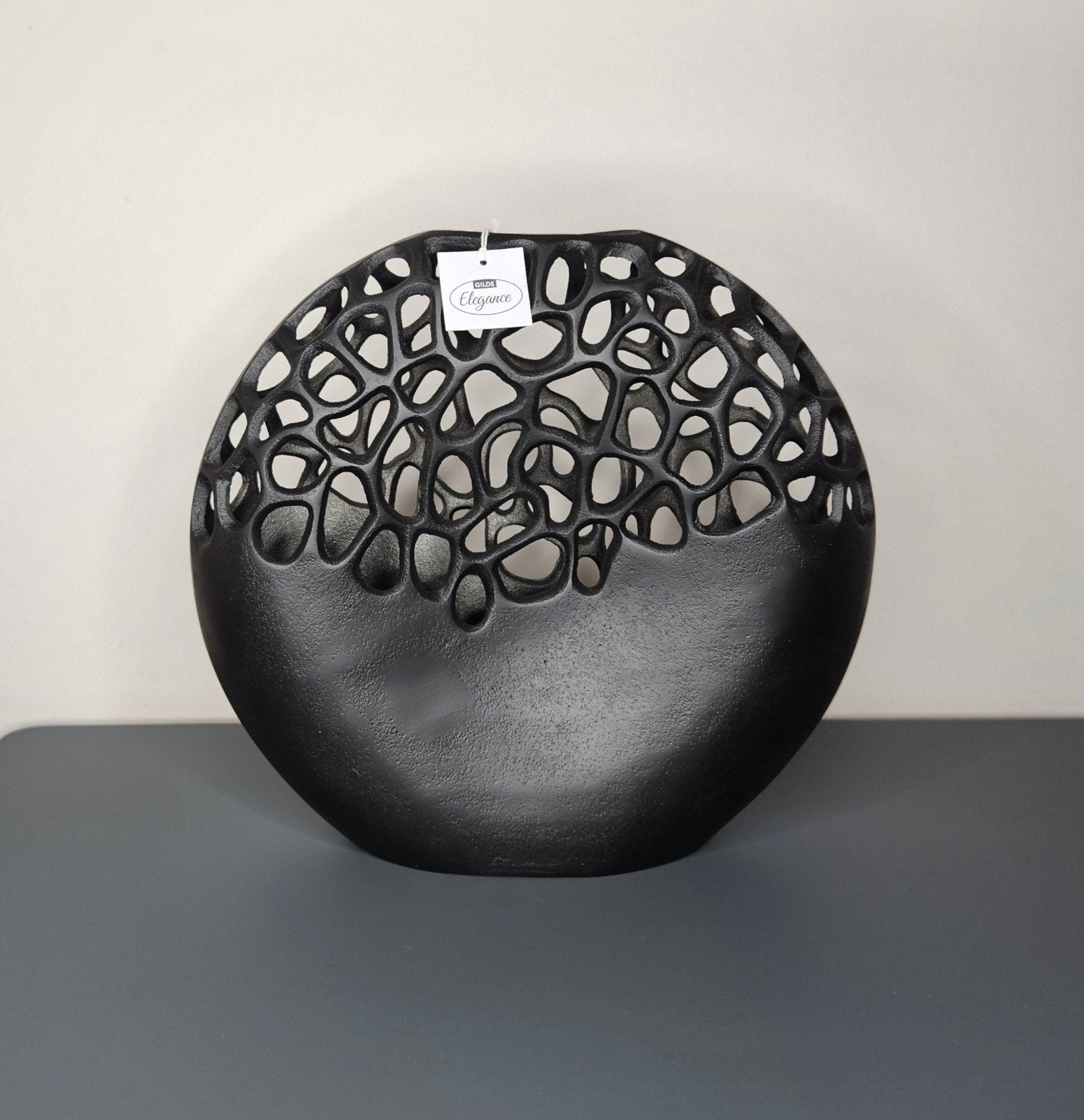 Vaas Aluminium  "Osaka" zwart H.27cm