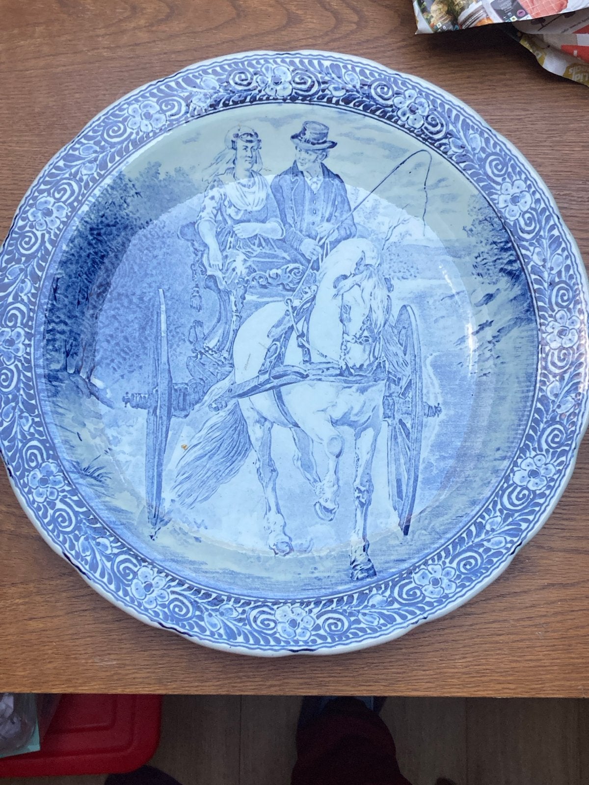 Antiek Delfts Blauw Wandbord - Boch België, Ophalen of Verzenden