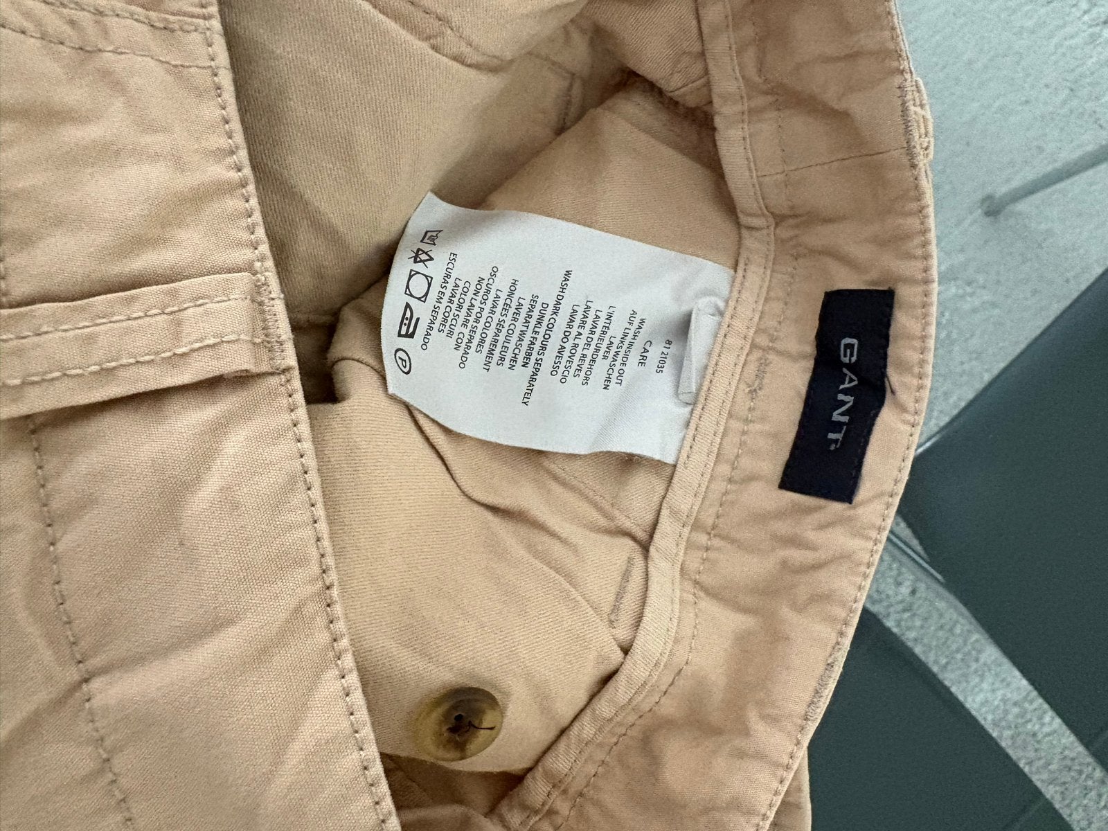 GANT Cargo Shorts - Maat 32 (valt klein), Kleding | Heren, Ophalen of Verzenden, Gedragen, Maat 46 (S) of kleiner, Beige