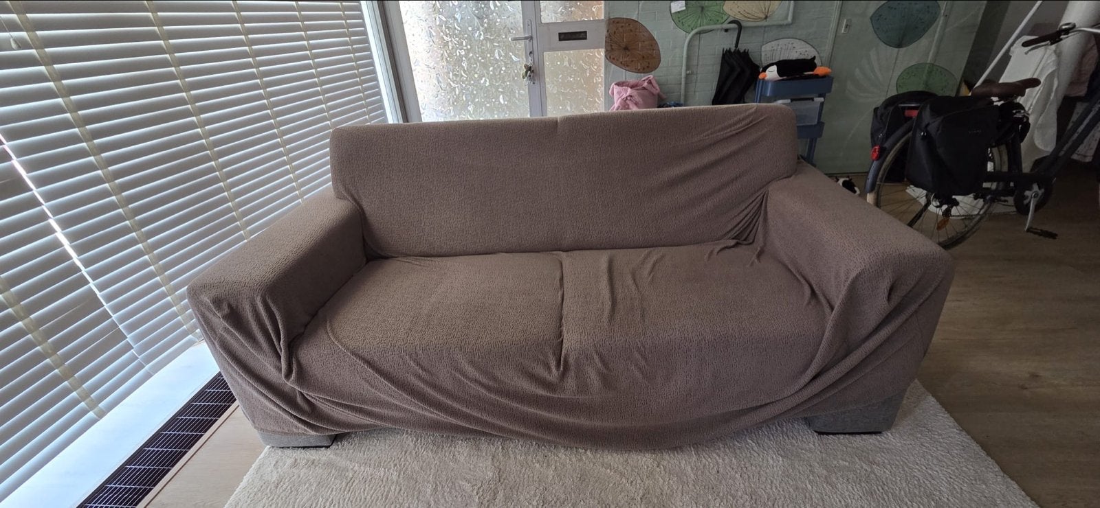 Comfortabele 2-zitsbank met afneembare hoes, Ophalen, Gebruikt, 150 tot 200 cm, Tweepersoons
