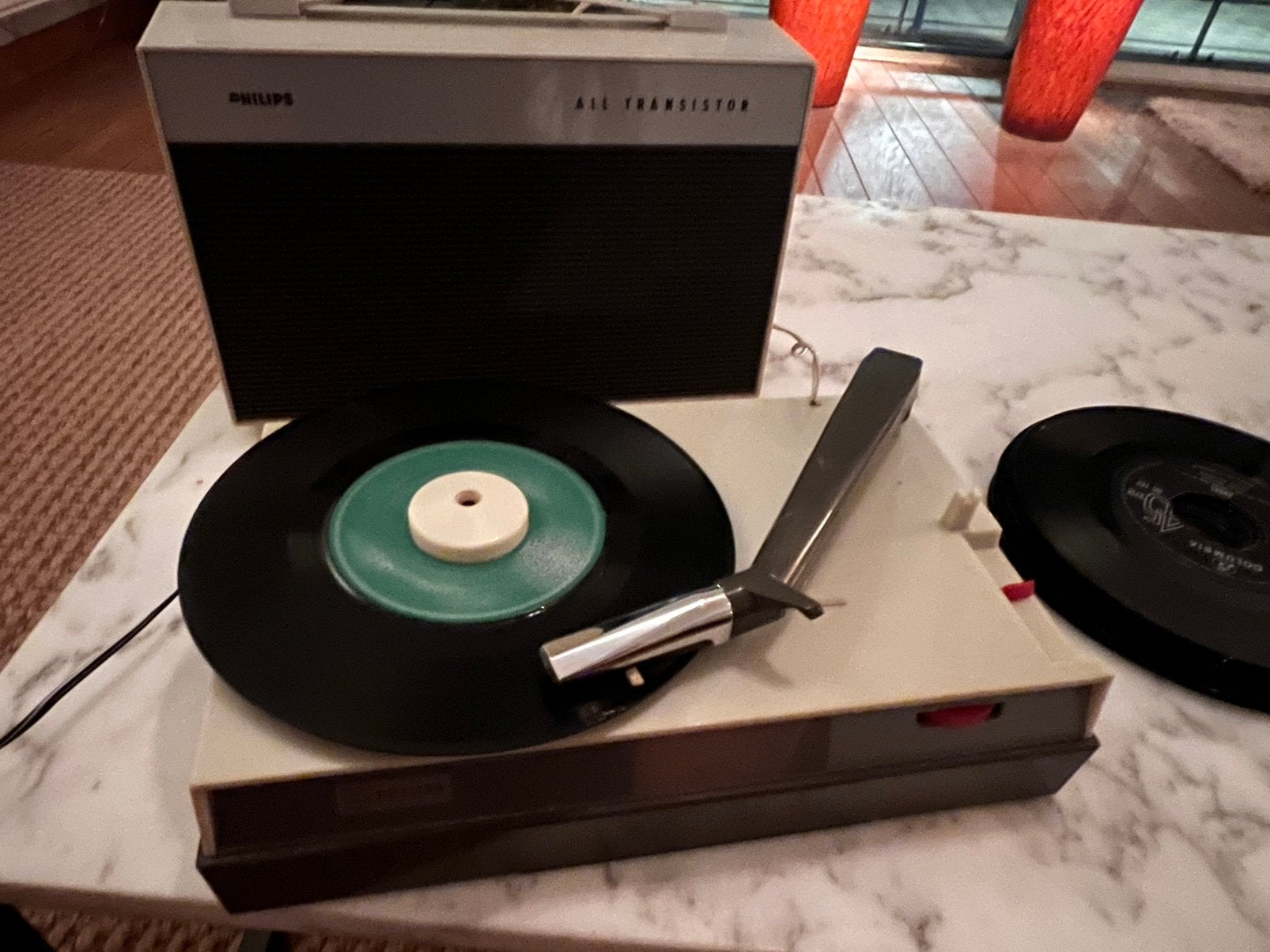 Mini philips platenspeler jaren 60, Ophalen of Verzenden, Zo goed als nieuw, Philips