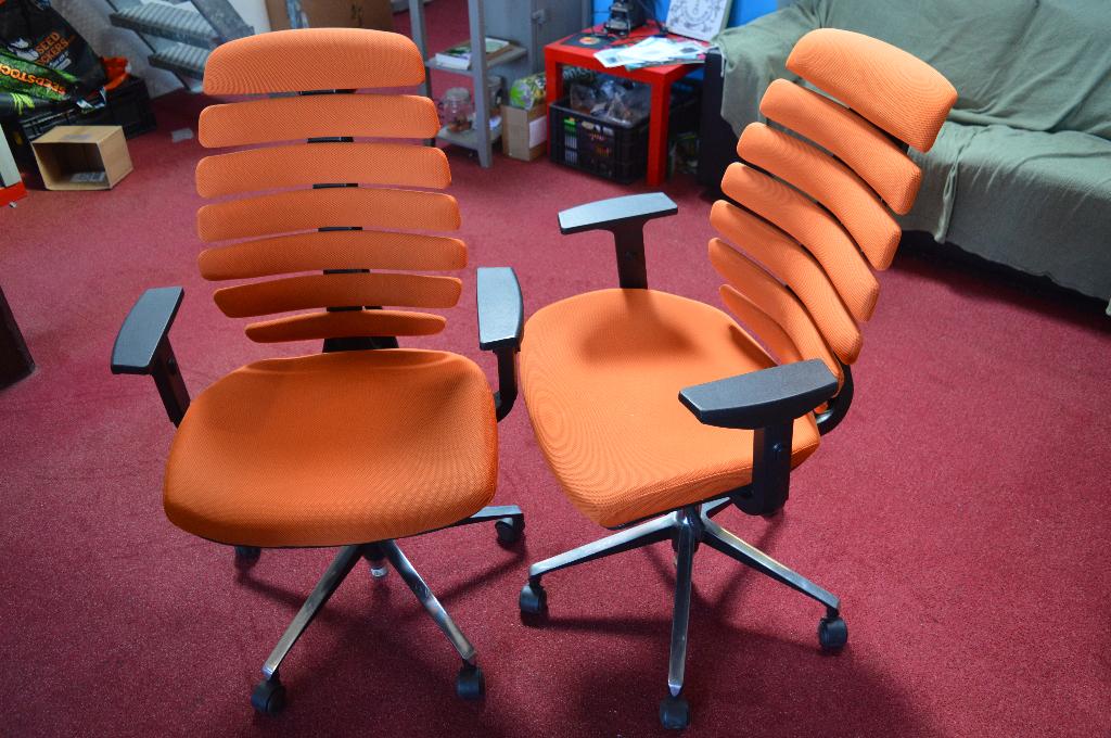Ergonomische bureaustoelen, oranje, Huis en Inrichting, Ophalen, Oranje, Zo goed als nieuw, Bureaustoel