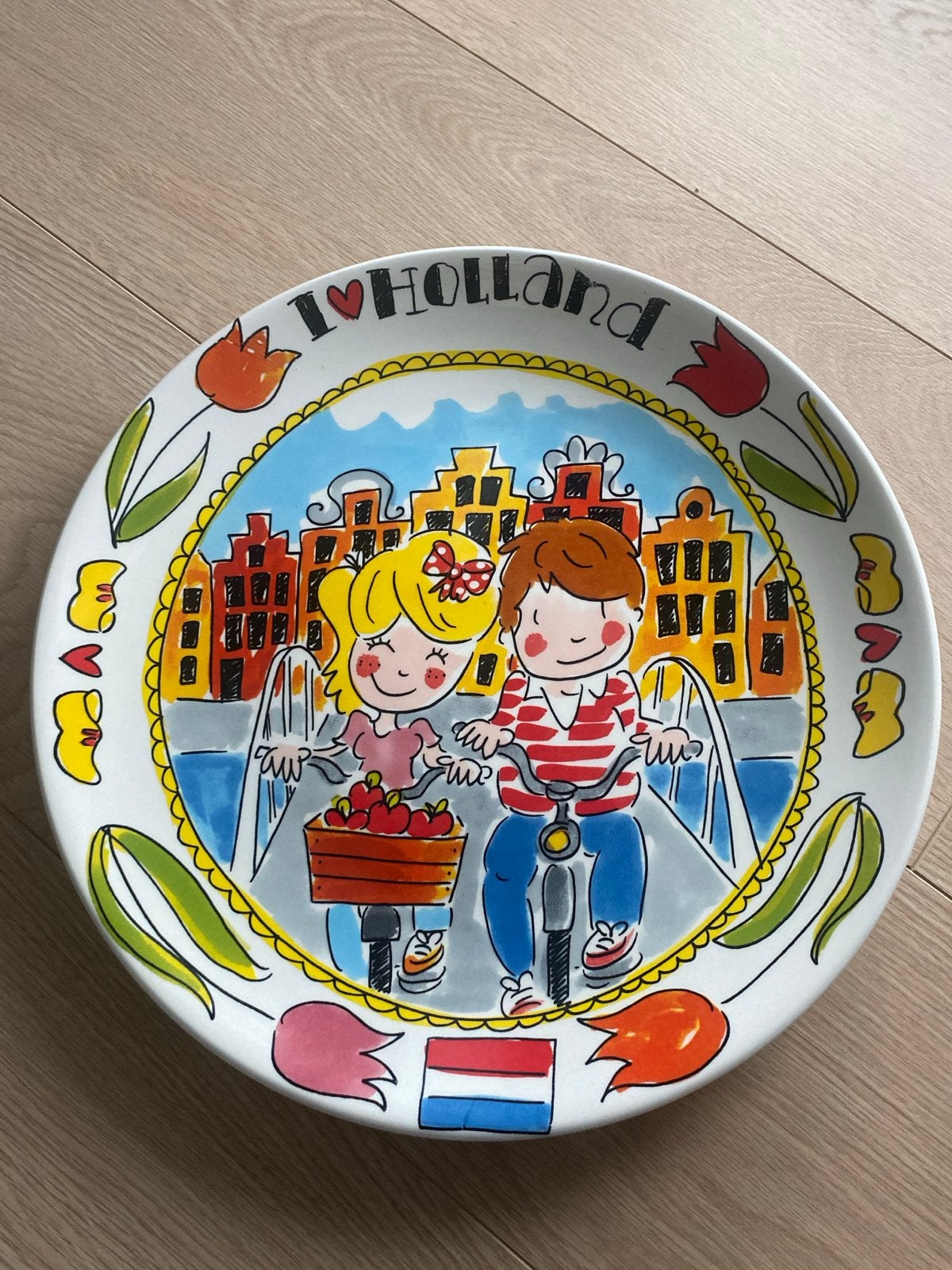 Groot Blond Amsterdam (serveer)bord 'I love Holland', Ophalen