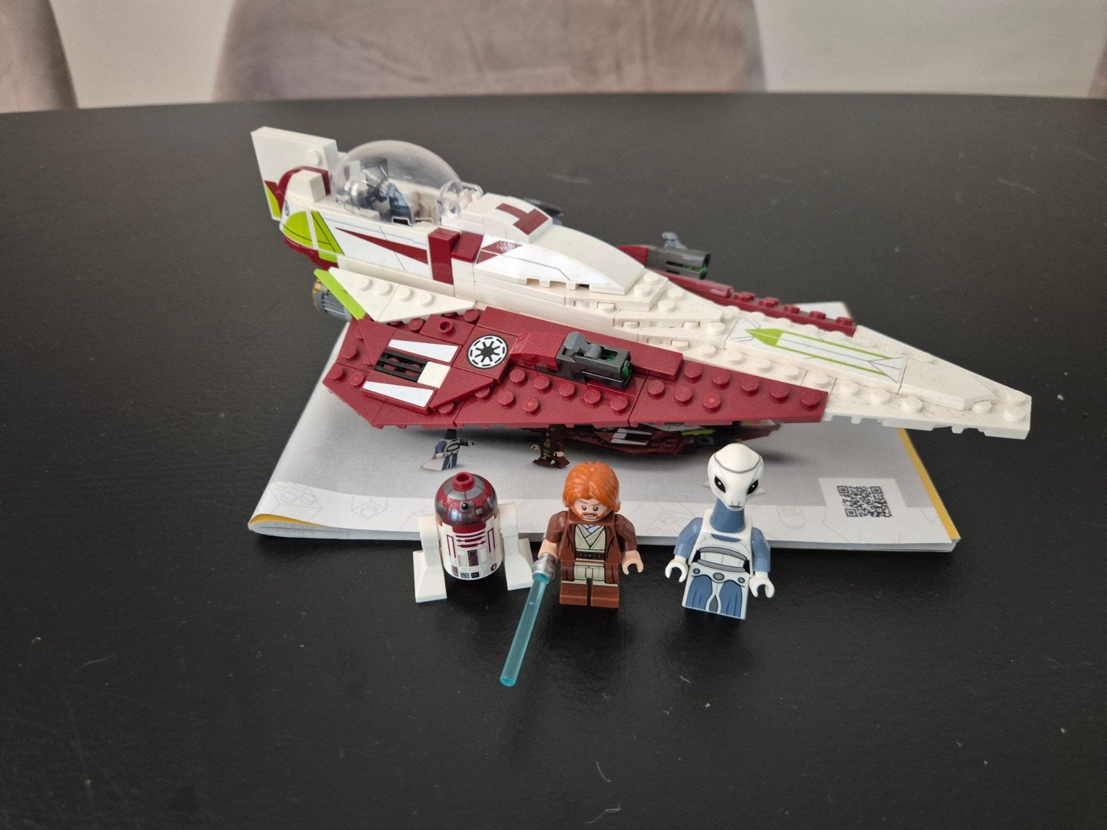 LEGO Star Wars Jedi Starfighter 75333 met boekje, Kinderen en Baby's, Speelgoed | Bouwstenen, Zo goed als nieuw, Ophalen of Verzenden