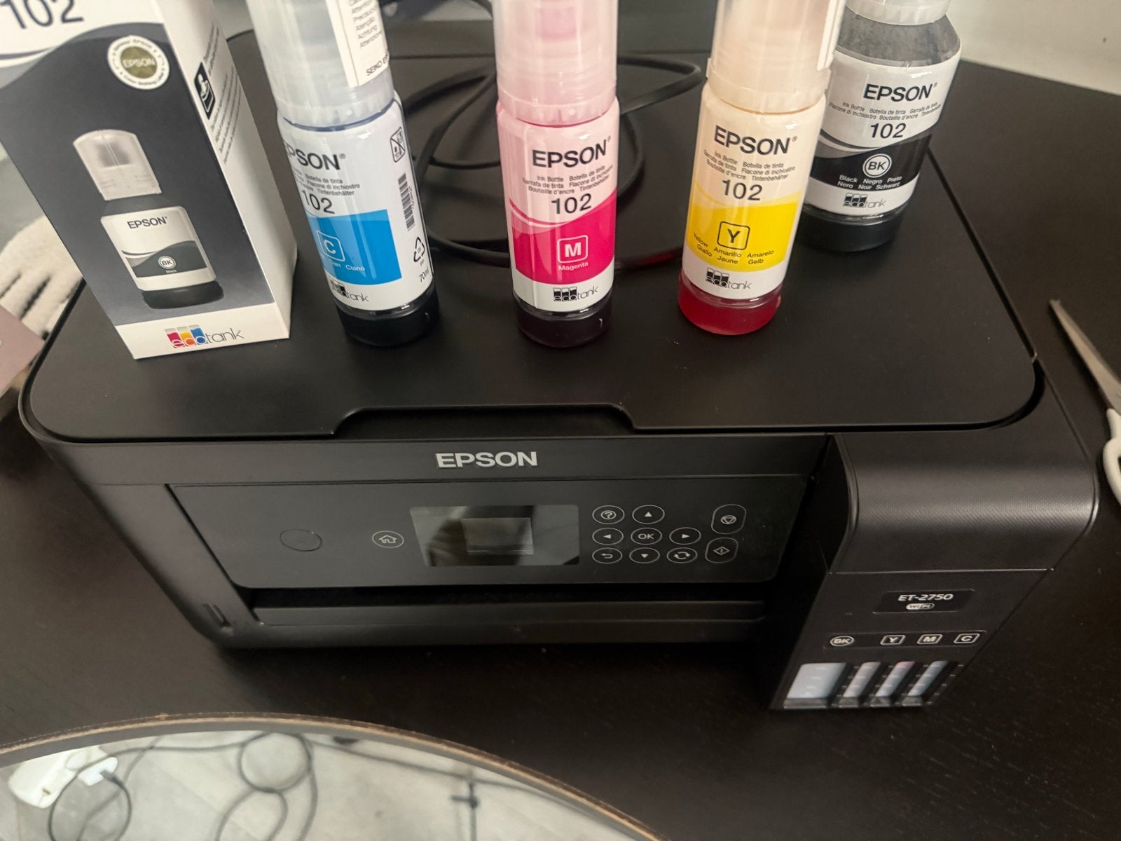 Epson EcoTank ET-2750 defect 1 kleur!!, Computers en Software, Printers, Gebruikt, Inkjetprinter, All-in-one, Kleur printen