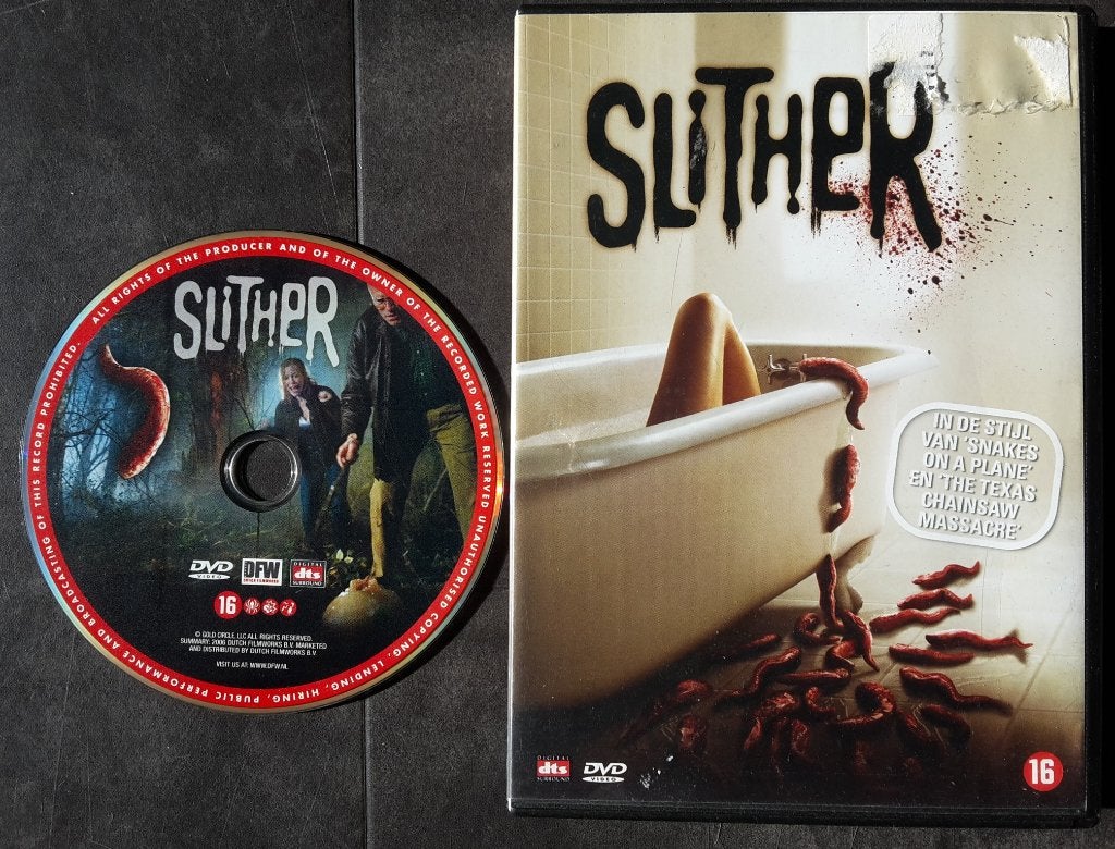 DVD - Slither - Horror Film, Vanaf 16 jaar, Ophalen of Verzenden, Zo goed als nieuw, Overige genres