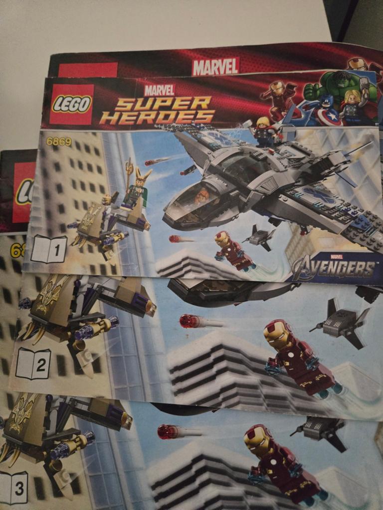 LEGO Marvel Super Heroes 6869 Quinjet City Chase, Ophalen of Verzenden, Gebruikt, Overige merken