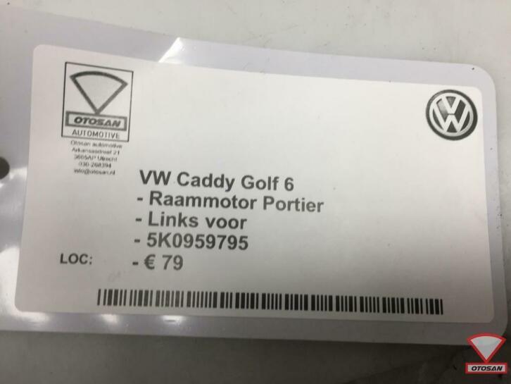 vw golf 6 caddy vag raammotor links voor 5k0959795, Gebruikt, Volkswagen, Volkswagen AG, Berliner Ring 2
38440  Wolfsburg, DE