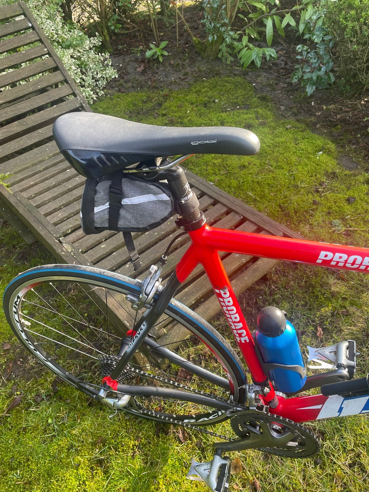 Prorace racefiets - Rood/Blauw - Goede staat, Fietsen en Brommers, Fietsen | Racefietsen, 28 inch, Gebruikt, Aluminium, Meer dan 20 versnellingen