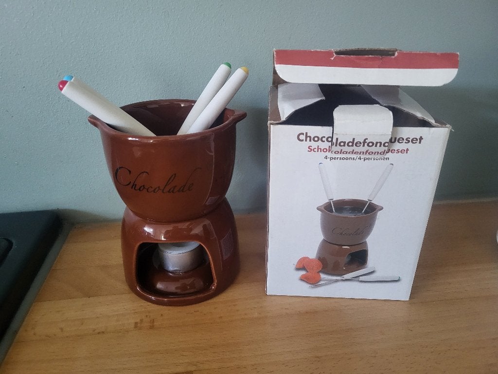 Chocolade fondueset, Ophalen of Verzenden, Nieuw, Waxinelicht, Fondueset