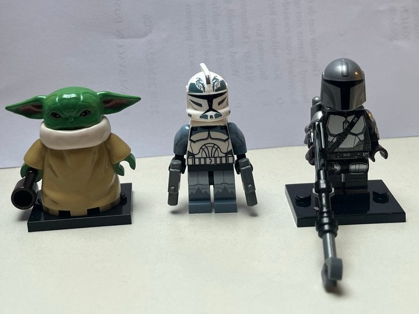 Star Wars Mandalorian, Grogu, Wolffe Clone Trooper minifigur, Ophalen of Verzenden, Zo goed als nieuw, Overige merken