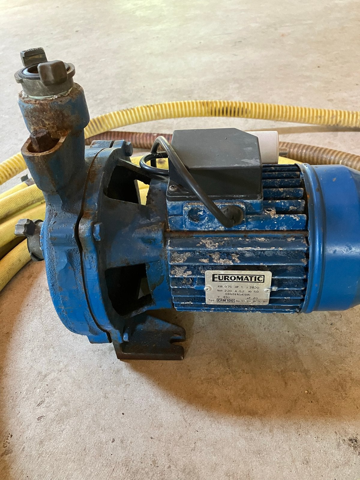 Euromatic CFM 100 Waterpomp - 0.75 kW, 220V, Tuin en Terras, Waterpompen, Ophalen, Gebruikt, Elektrisch, Beregeningspomp