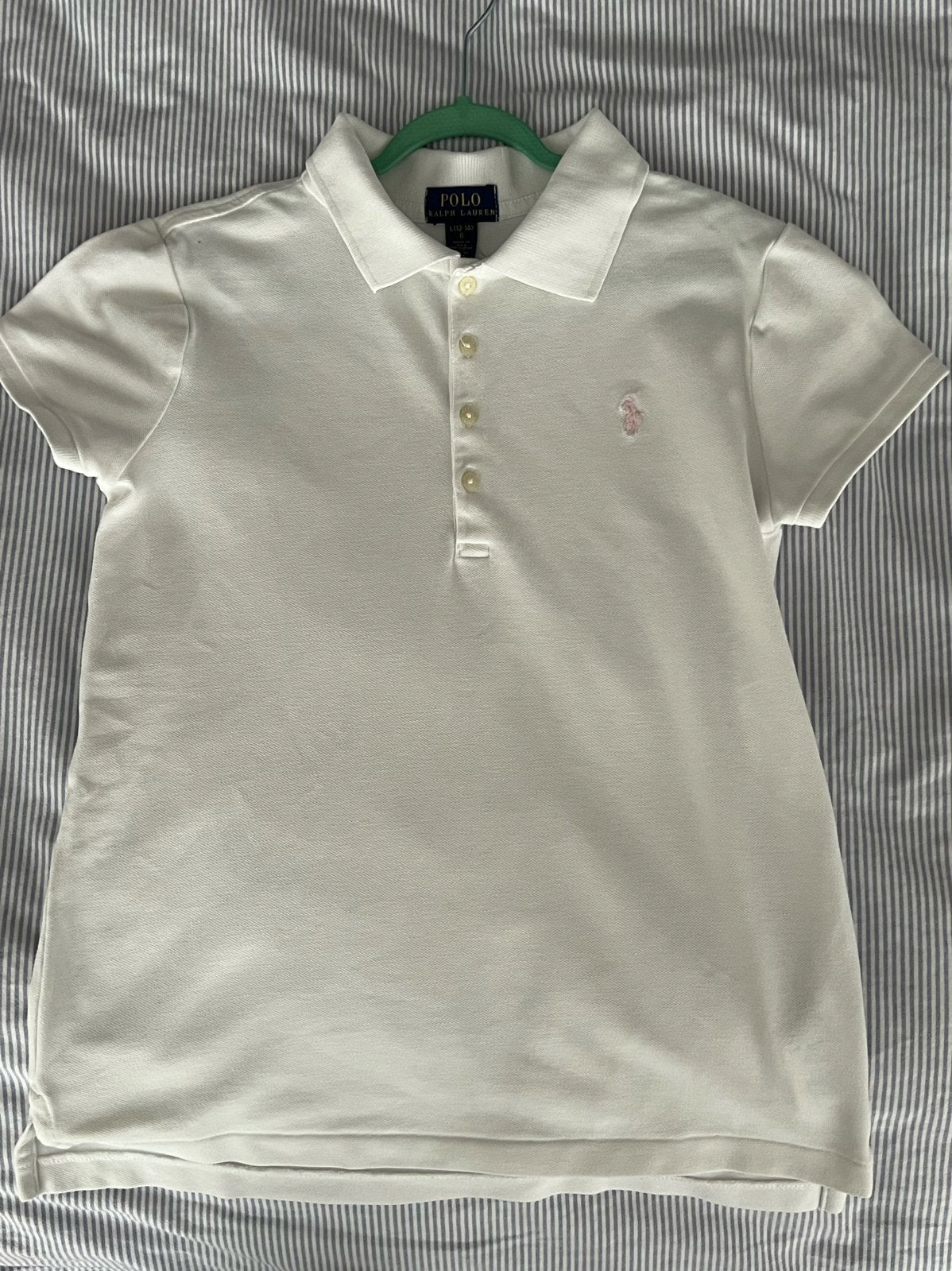 Polo Ralph Lauren meisje  Wit Maat L/146-152 10-11 jaar, Meisje, Ophalen of Verzenden, Zo goed als nieuw, Shirt of Longsleeve