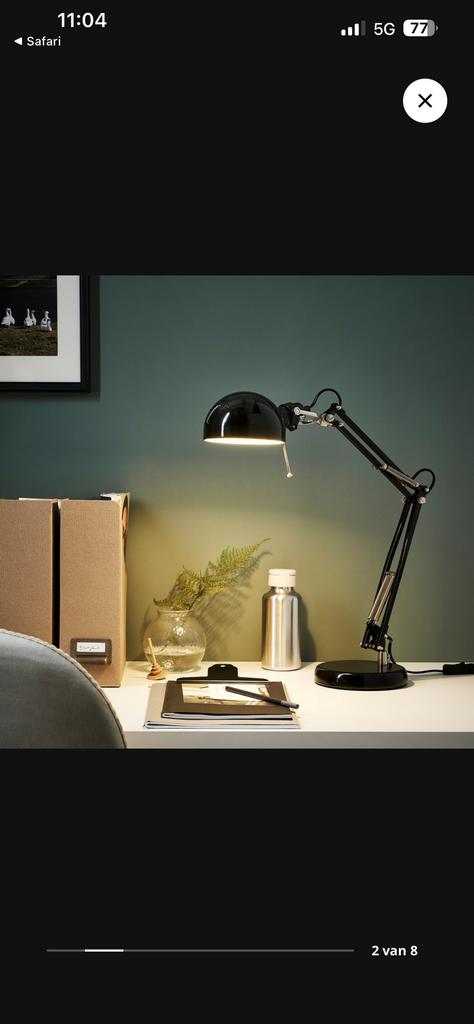 Forsa bureaulamp Ikea, Ophalen, Zo goed als nieuw, Minder dan 50 cm