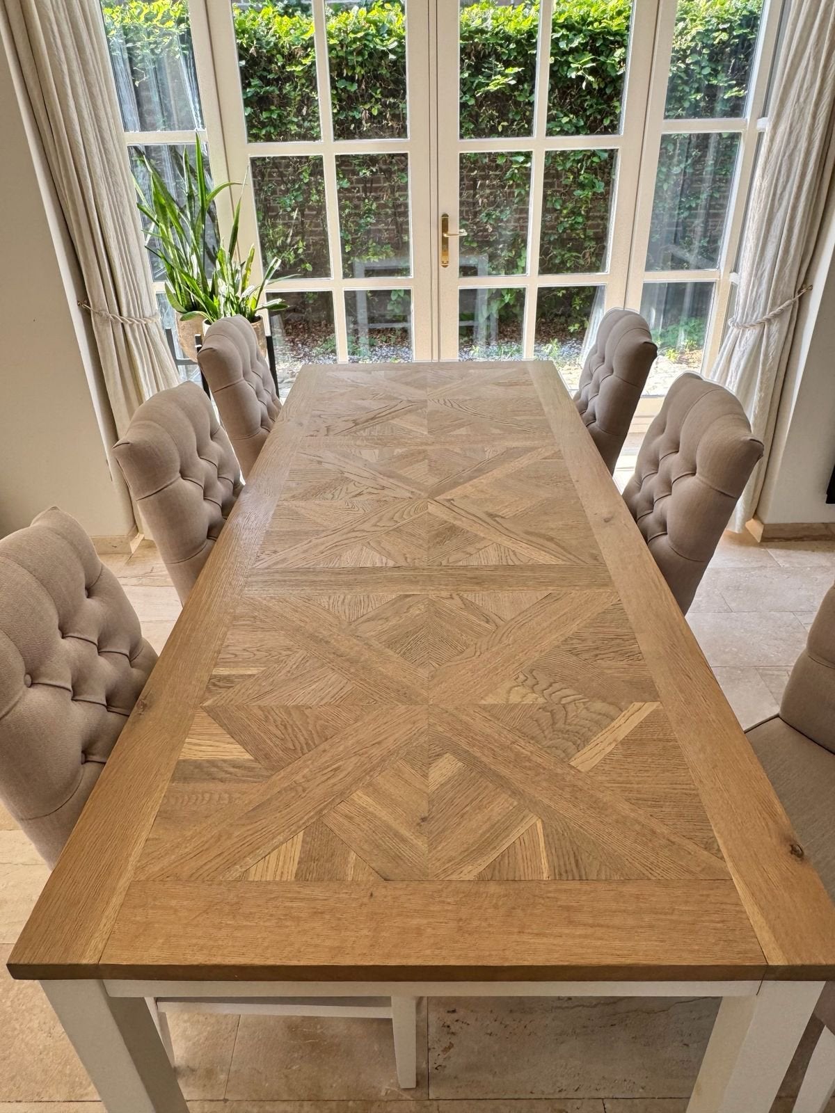 Eeettafel met 6 stoelen, Ophalen, Gebruikt, 6 tot 8 stoelen