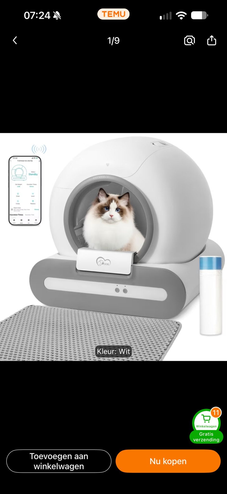 Zelfreinigende kattentoilet., Dieren en Toebehoren, Ophalen of Verzenden, Nieuw