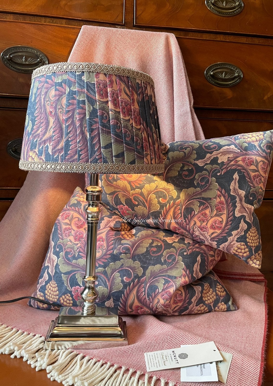 Handgemaakte kussen set linnen Paisley, Huis en Inrichting, Woonaccessoires | Kussens, Westdijk 41 3241 GT Middelharnis, Ophalen of Verzenden