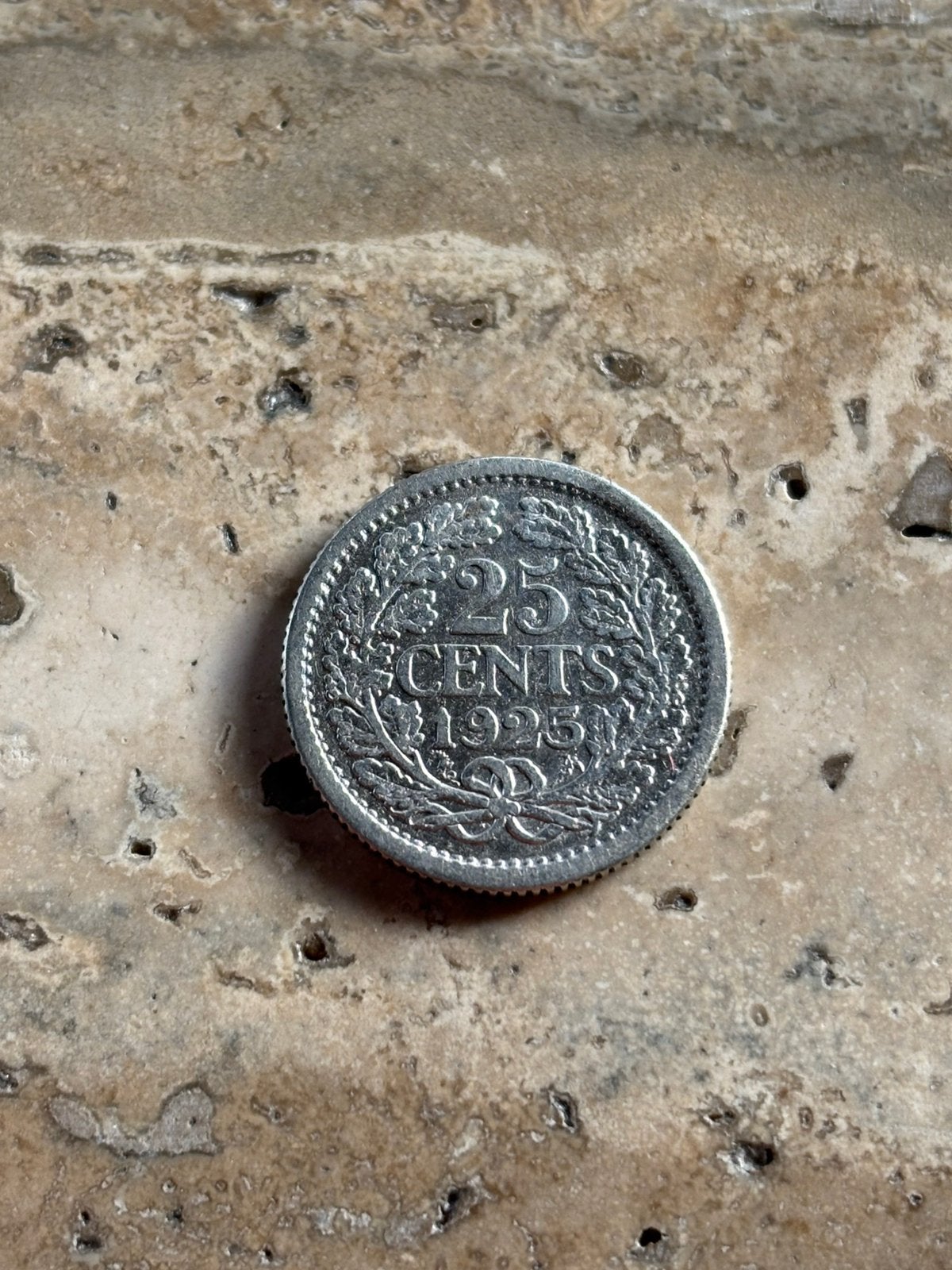 25 cent 1925 Wilhelmina , mooie kwaliteit, Zilver, 25 cent, Ophalen of Verzenden, Koningin Wilhelmina