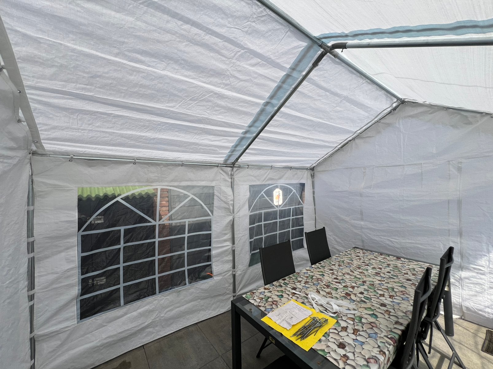 Partytent 3x4 mtr. met erg stevig frame-werk!!!, Tuin en Terras, Partytenten, Ophalen, Gebruikt, Partytent, Minder dan 4 meter