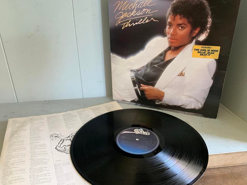 Michael Jackson - Thriller LP' RARE BACK COVER ERROR', Gebruikt, Originele persing, 1980 - 1989, Ophalen of Verzenden