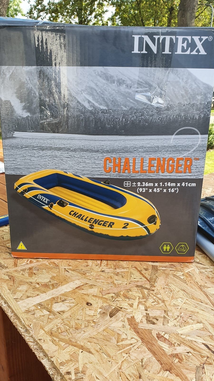 Intex Challenger 2 opblaasboot met roeispanen, Ophalen, Zo goed als nieuw
