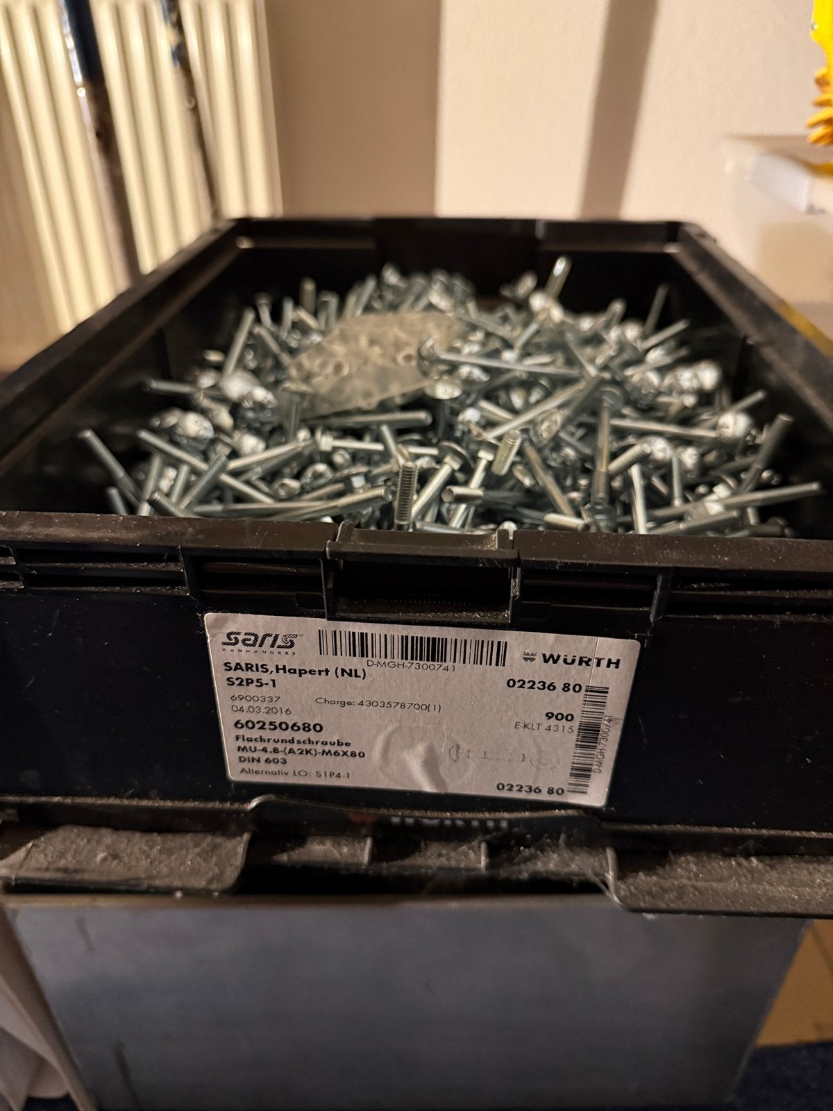 Wurth slotbouten M6x80 - ongeveer 900 stuks NIEUW!, Ophalen of Verzenden, Zo goed als nieuw, 50 tot 100 mm, Bouten of Moeren