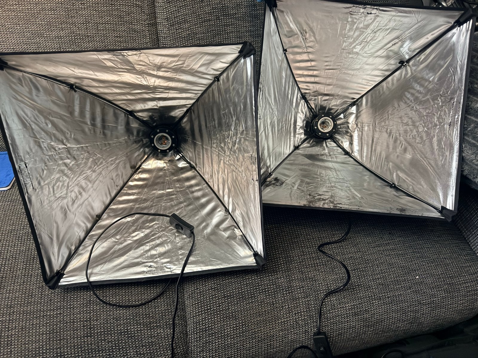 2x Softboxen set voor fotostudio - VidaXL, Ophalen of Verzenden, Gebruikt, Lamp of Flitsset