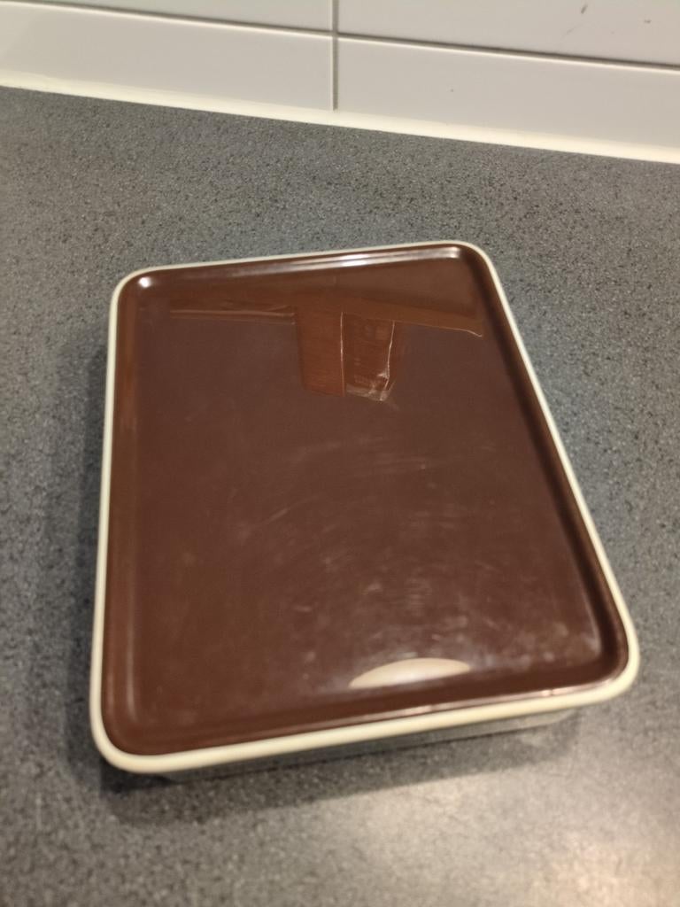 Mepal Rosti Broodtrommel Bruin/Wit - Vintage, Huis en Inrichting, Keuken | Keukenbenodigdheden, Ophalen of Verzenden, Gebruikt