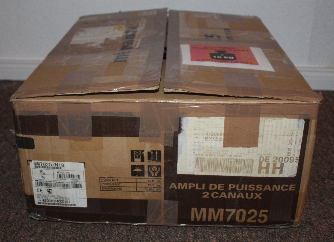 Marantz MM7025 stereo-eindversterker met doos en kabels, Marantz, Ophalen of Verzenden, Zo goed als nieuw, 120 watt of meer