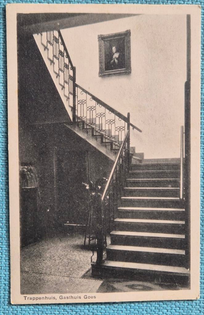 Ansichtkaart Trappenhuis Gasthuis Goes Gelopen 1933, Ophalen of Verzenden, 1920 tot 1940, Gelopen, Zeeland