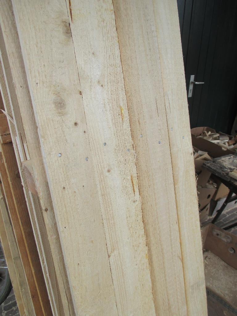 16 houten schotten, br ca 43 cm, ca 250 cm lang, dik 1,8 cm., Ophalen, Gebruikt, Minder dan 25 mm, 200 tot 250 cm