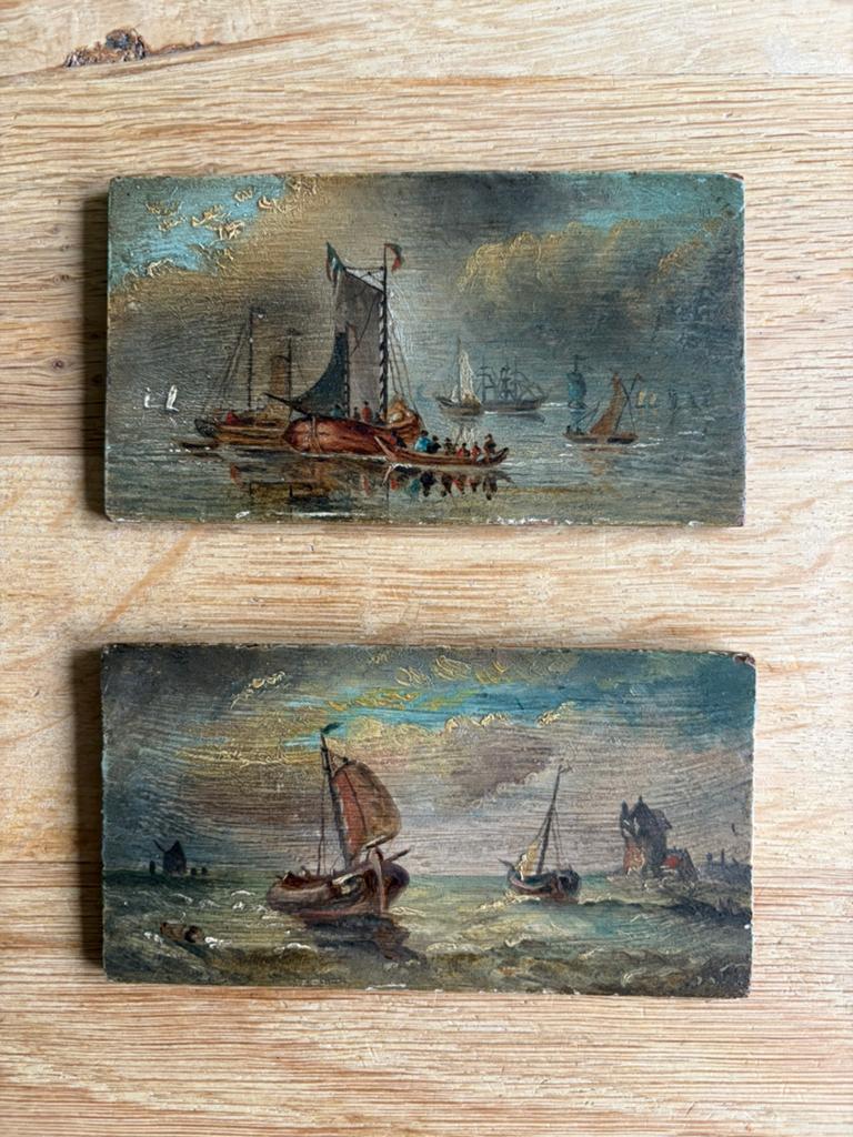 2 mini paneeltjes 19e eeuws?, Ophalen of Verzenden