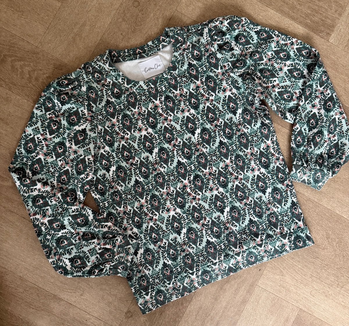 Cotton Club trui met print - Maat S, Ophalen of Verzenden, Zo goed als nieuw, Maat 36 (S), Groen