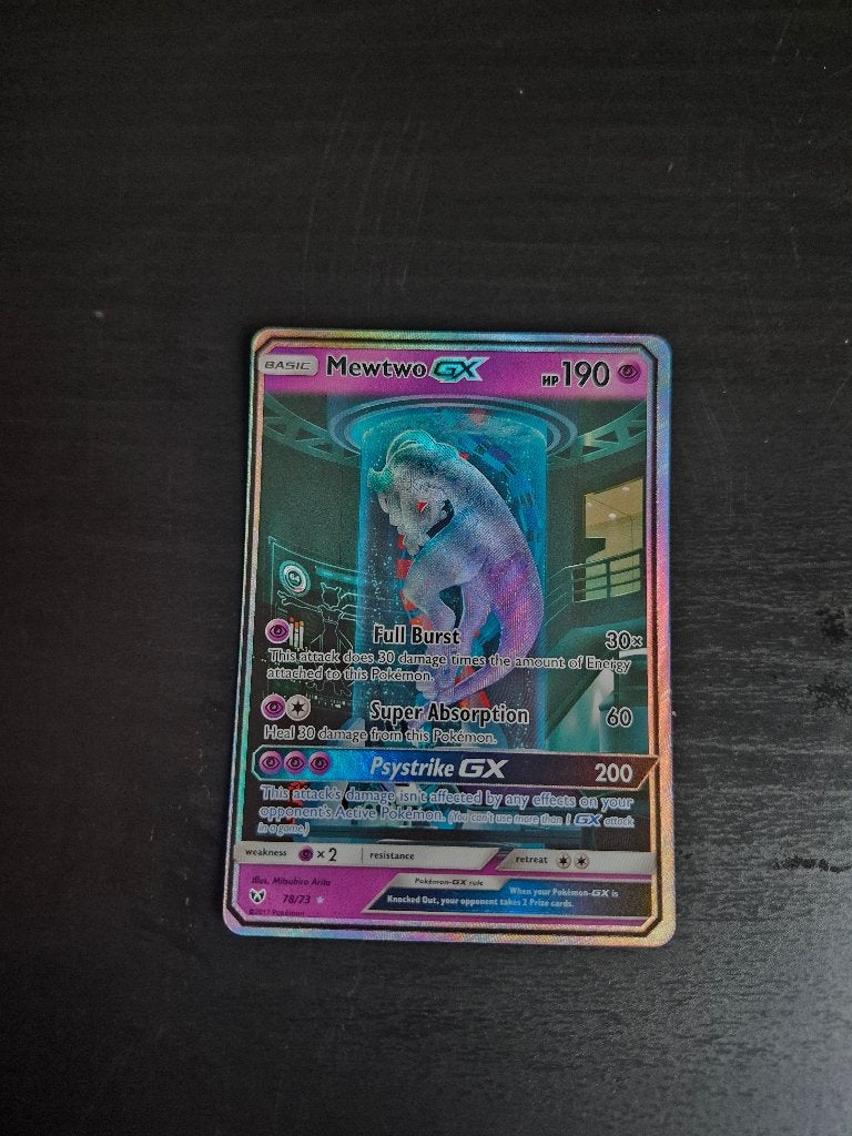 Mewtwo GX 78/73 – Shining Legends, Ophalen, Zo goed als nieuw, Losse kaart, Foil