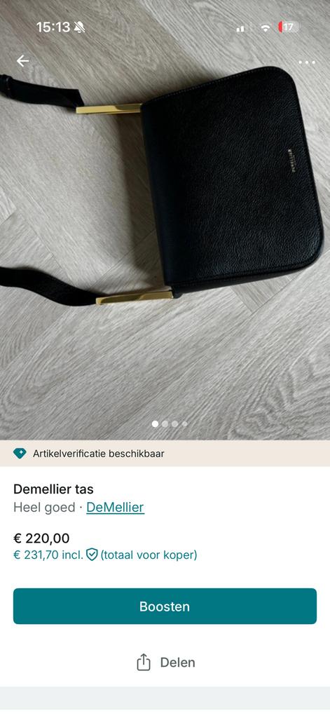 Demelier bag, Ophalen of Verzenden, Zo goed als nieuw