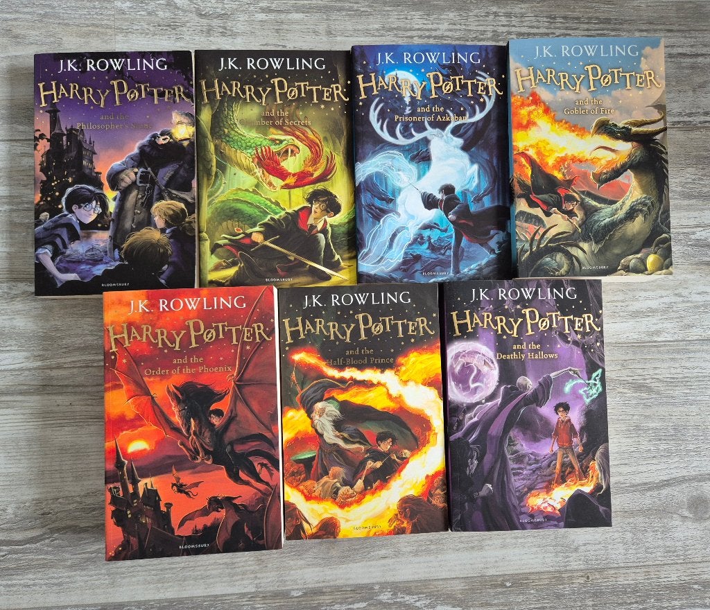 Alle 7 delen Harry Potter Engelstalig, Ophalen of Verzenden, Zo goed als nieuw, J.K. Rowling