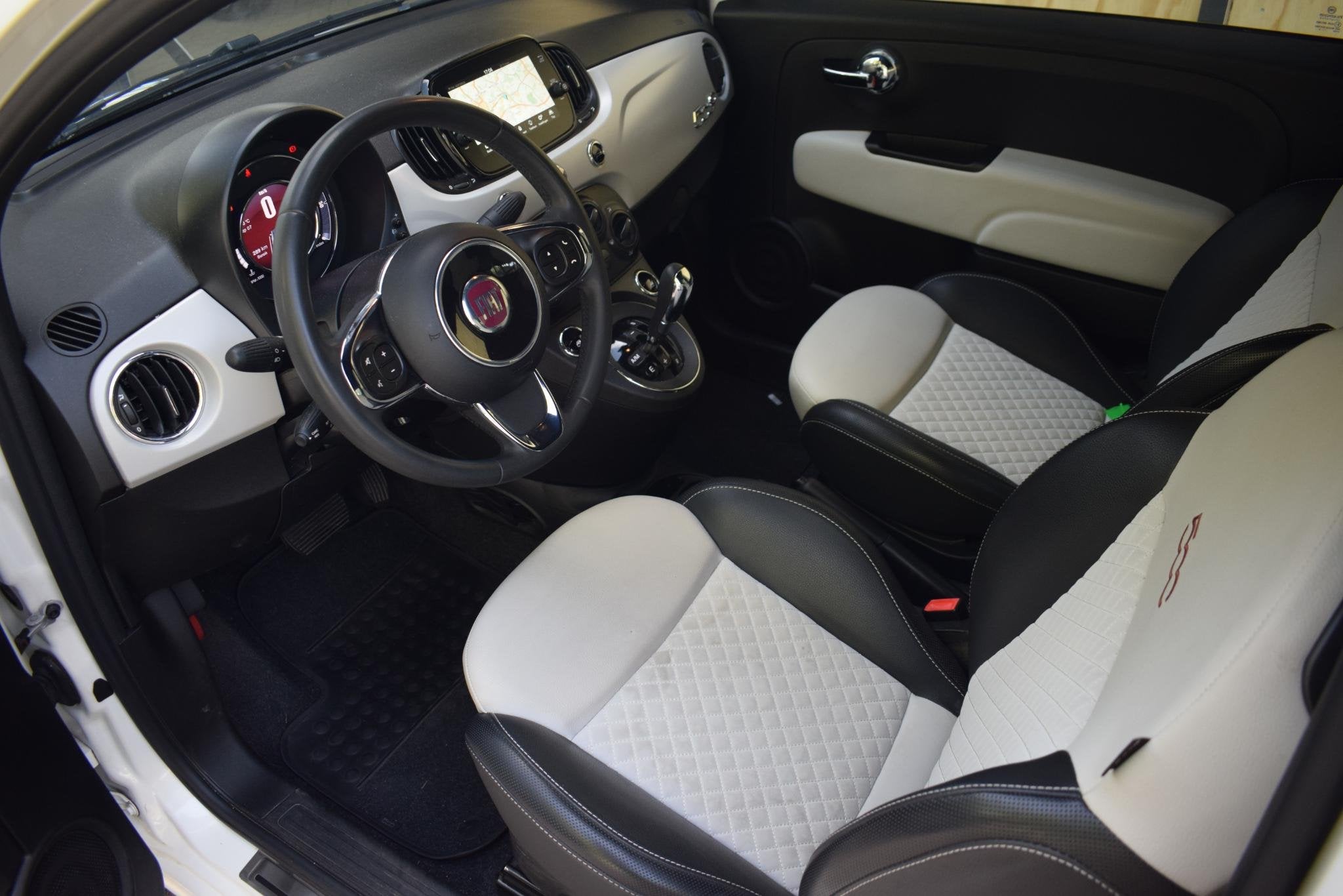 Fiat 500 1.2 Star Automaat |GR NAVI|LEDER|LMV|PDC|CARPLAY|, 4 cilinders, 4 stoelen, Wit, Bedrijf