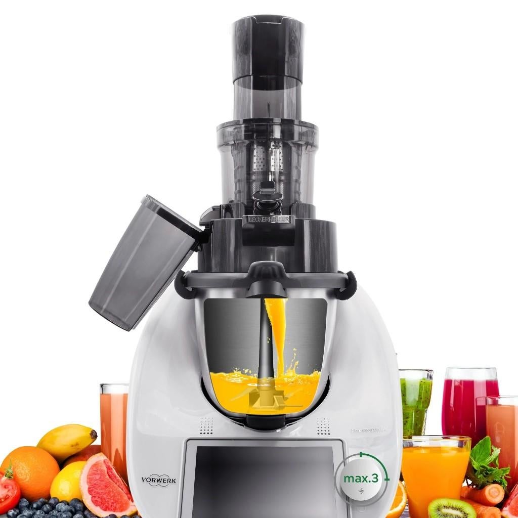 SaftPRO slowjuicer voor Thermomix TM5, TM6, Witgoed en Apparatuur, Juicers, Zo goed als nieuw, Slowjuicer, Ophalen