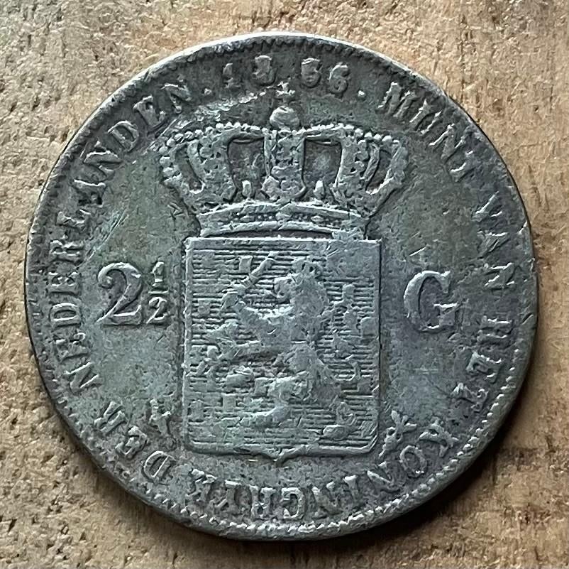 2,5 gulden 1866 Willem III, Ophalen, Koning Willem III, 2½ gulden, Losse munt